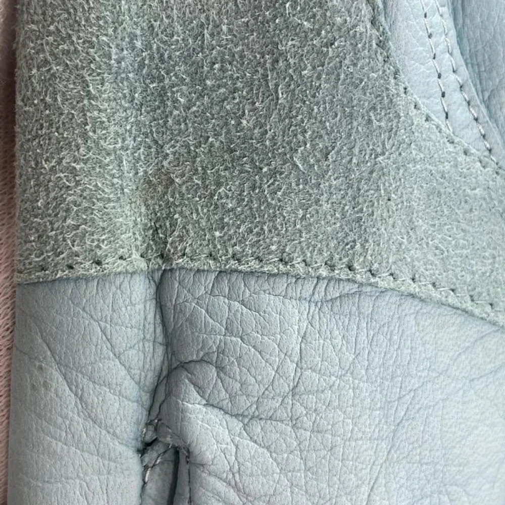 Hermès Sky Blue Leather Golf Driving Glove Size 7